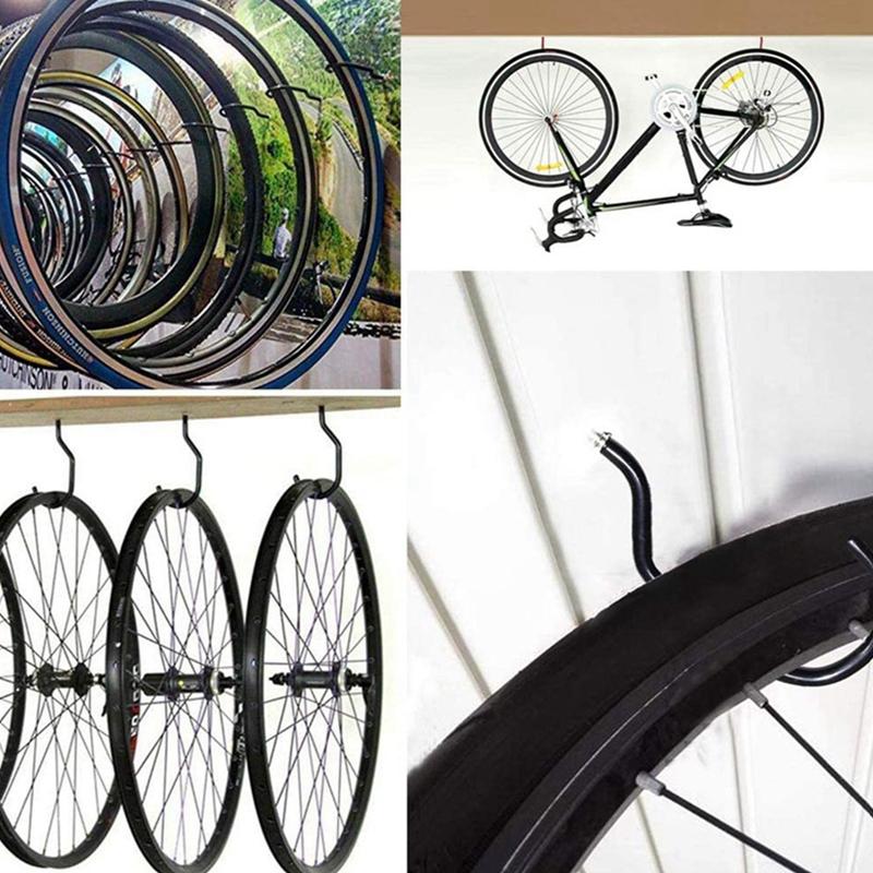 6 шт./компл. металлические настенные крючки для велосипедов, вешалка для хранения, потолочная вешалка для сада, гаража, лопаты, метлы, швабры, органайзер, держатель для подвешивания