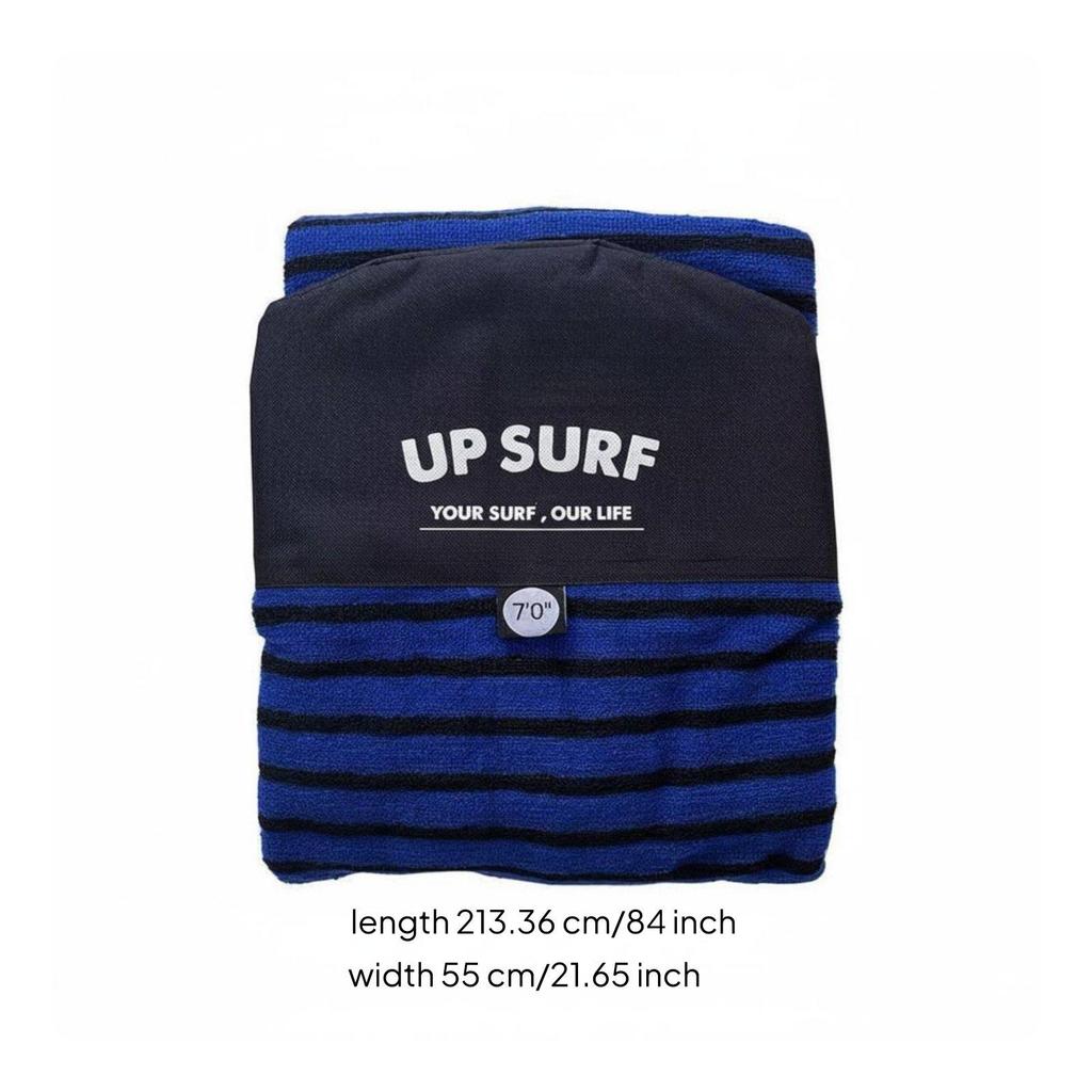 Striped Surfboard Sock Flexible Board Sleeve Cover Bag for Surfing