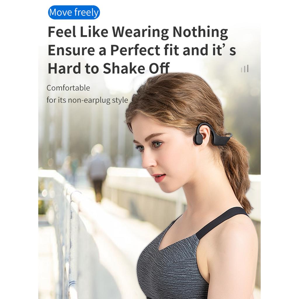 Спортивная гарнитура с открытыми ушами BT 5.0 с костной проводимостью, легкие наушники, устойчивые к поту, для подвешивания на ухо