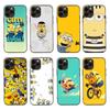 M-77 Minions Cartoon Black Sofe Case for iPhone 16 15 Plus 14 13 Mini 12 11 Pro 8 6 6S SE 5 XR XS Max Realme C30 C33 C32 9I VIVO V29 V27 V23 Y36