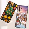 Дизайн подарочной коробки на Рождество Чехол для телефона для Samsung A41 A35 A34 A33 A32 A25 A24 A23 A21s A06 A05 A04 A03 Note 10 20 Ultra 5G Черный