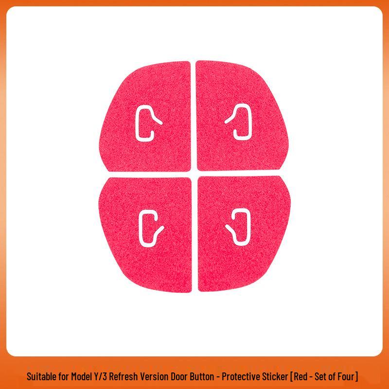 Наклейка на кнопку двери Tesla Model Y/3 - Аксессуар для защиты и украшения интерьера