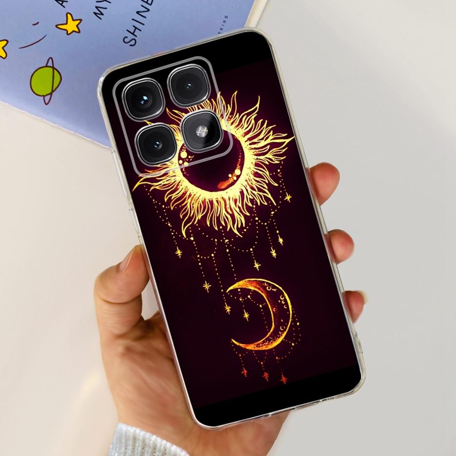 Чехол для Xiaomi 14T Pro Стильный чехол с рисунком цветов 6,67'' Прозрачный силиконовый чехол для телефона Для Xiaomi Mi 14T 14TPro Mi14T Мягкий чехол