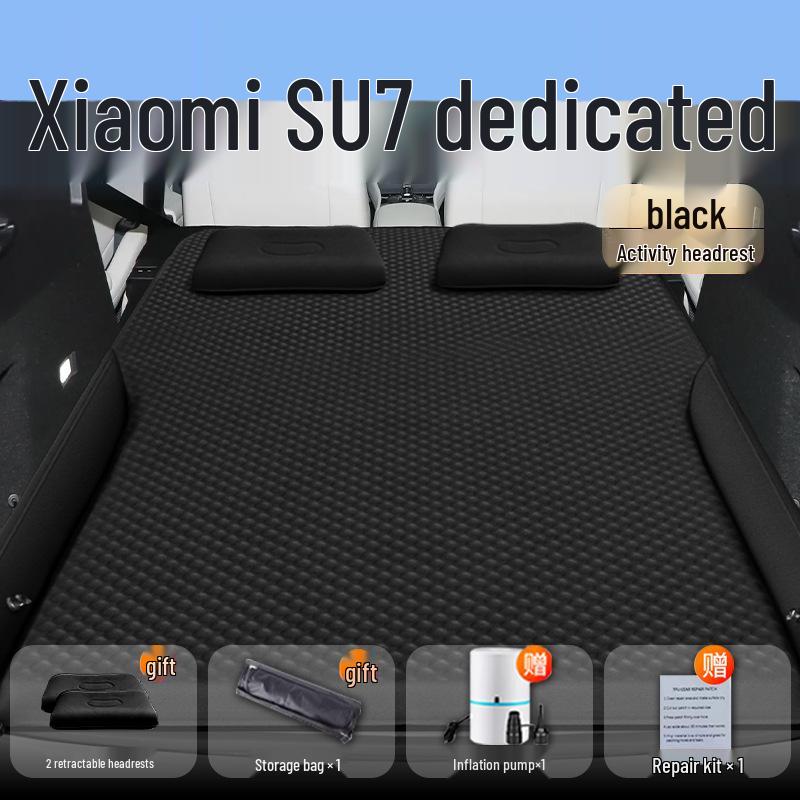 Автомобильная кровать Xiaomi SU7: Надувной матрас для багажника и заднего сиденья