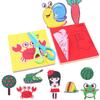 New 48 Pcs/Set Cartoon Color Paper Cutting Toys DIY Kids Craft Animal Handcraft Paper Art Learning Educational Toy