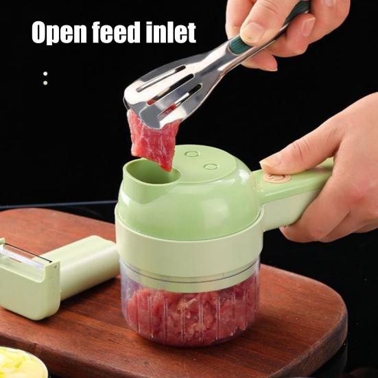 Электрическая чеснокодавилка Ручная овощерезка Перезаряжаемый измельчитель продуктов Мясорубка Многофункциональный кухонный комбайн