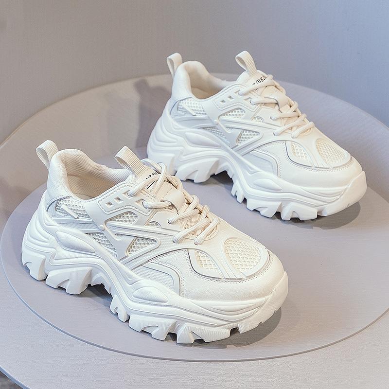 Новые кроссовки для женщин, дышащие и универсальные, повседневная спортивная обувь на толстой подошве