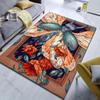 Beetles and Flowers Vintage Print Carpet for Bedroom Living Room Bedside Sofa Floor Mat Modern Home Decor Area Rug for Gifts