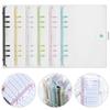 A5 A6 Transparent PVC Loose-Leaf Notebook Cover Folder Macaron Color 6 Ring Binder Diary Journal Planner School Stationery