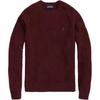 Polo Шерстяной свитер с круглым вырезом для мужчин, свитер, винный 710918135-006