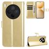 For vivo Y500 Pro 5G PU Leather Case with Strap Crazy Horse Texture Phone Wallet Cover