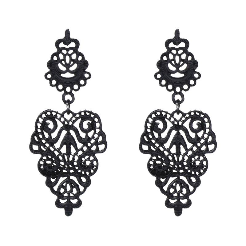 Baroque Hollow Geometric Dangle Earrings for Women Gold Color Palace Style Jewelry Bohemian Hanging earrings oorbellen