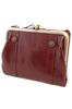 Кошелек двойного сложения из натуральной кожи, классический 0036200 бордо [Dakota] (0030000) Женский DA-32000-30