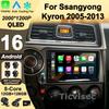 Android 16 Carplay Автомагнитола GPS Для Ssangyong Kyron Actyon 2005-2013 Bluetooth Видео Мультимедиа Плеер Разделенный Экран