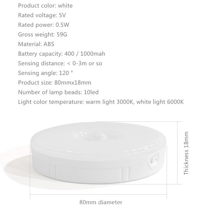 Светодиодный индукционный ночник для человеческого тела, беспроводной магнитный присоска, зарядка через USB, шкаф, прикроватный светильник HMKH YSXX