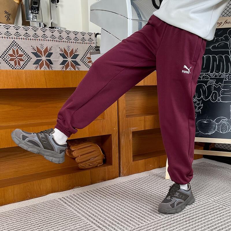 Puma Женские вязаные спортивные штаны Красные Утепленные С манжетами 625304-22