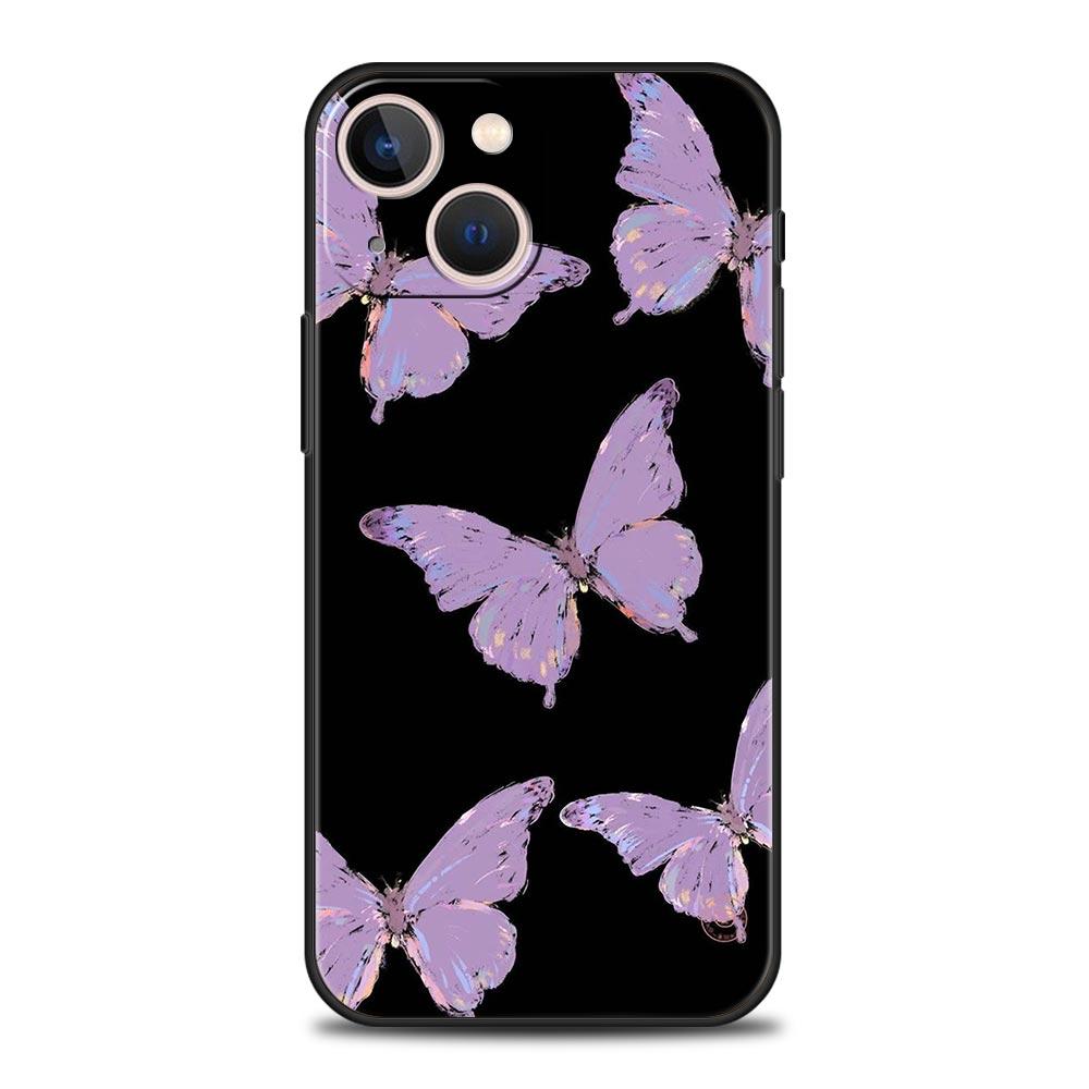 Чехол для телефона с бабочкой для iPhone Samsung Galaxy Redmi Xiaomi Oppo OnePlus Note SA 7 8 9 10 11 12 13 14 20 21 22 23 53 54 Pro Max Plus Ultra TPU Soft