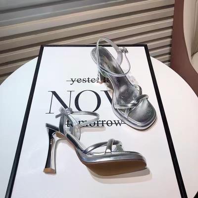 Модные летние женские туфли на высоком каблуке 2025 Новые босоножки на высоком каблуке для женщин Босоножки на платформе с открытым носком Роскошные банкетные Sandalias Mujer