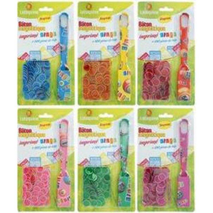 Bâton magnétique + 100 pions - LOTOQUINE - BSK1B2C - Enfant - 3 ans et plus