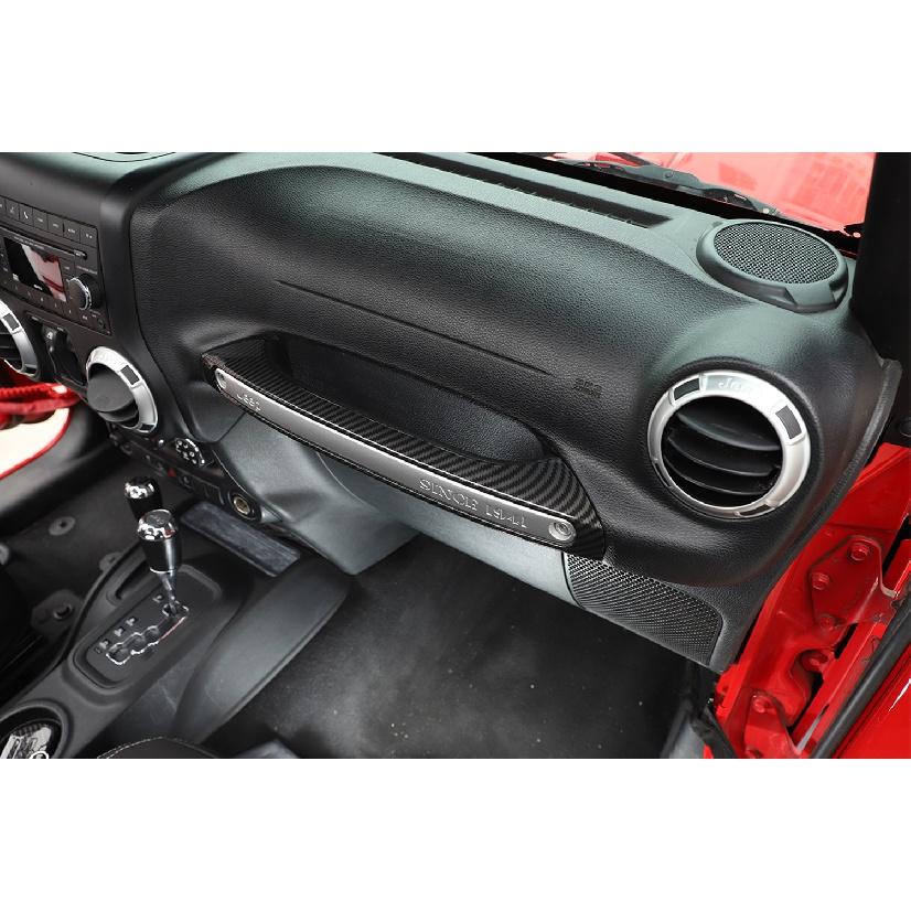 Car Co-pilot Handle Armrest Decoration Cover Stickers for Jeep Wrangler JK 2011 2012 2013 2014 2015 2016 2017 Interior