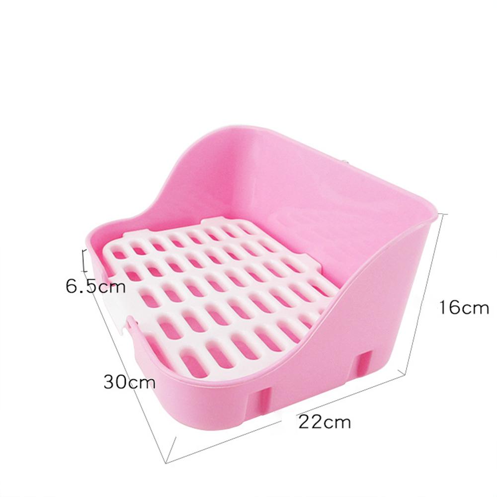 Pet Rabbit Large Drawer Toilet Anti-Overturning Fixed In Cage Small Animal Guinea Pig Adult Hamster Easy Clean Potty Trainer