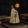 Decorative Resin Ghost for Fireplace Lighted Figurine with Remote Control, Vintage Statue Luminous Pumpkin Glowing Scepter Decor Scepter, Cute Spooky