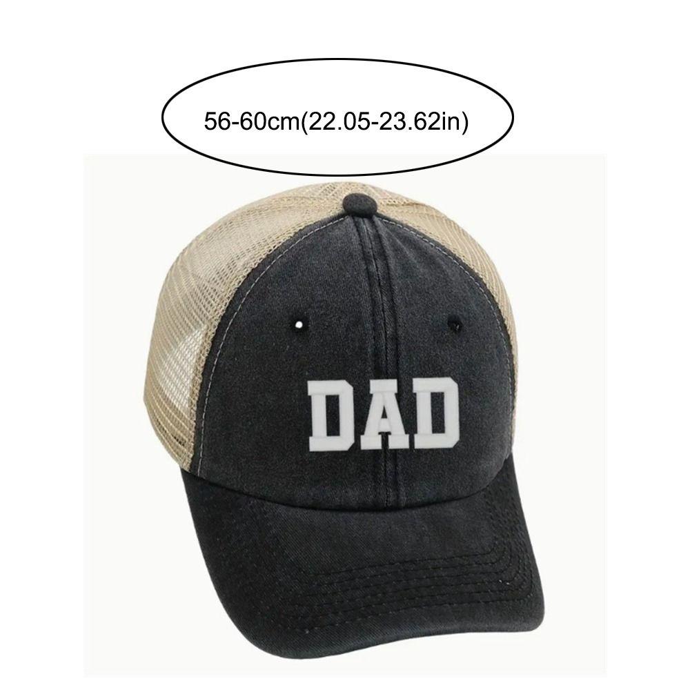 Visors DAD MOM Baseball Hats Mesh Net Sunscreen Hats Washed Distressed Faded Cap for Man Women