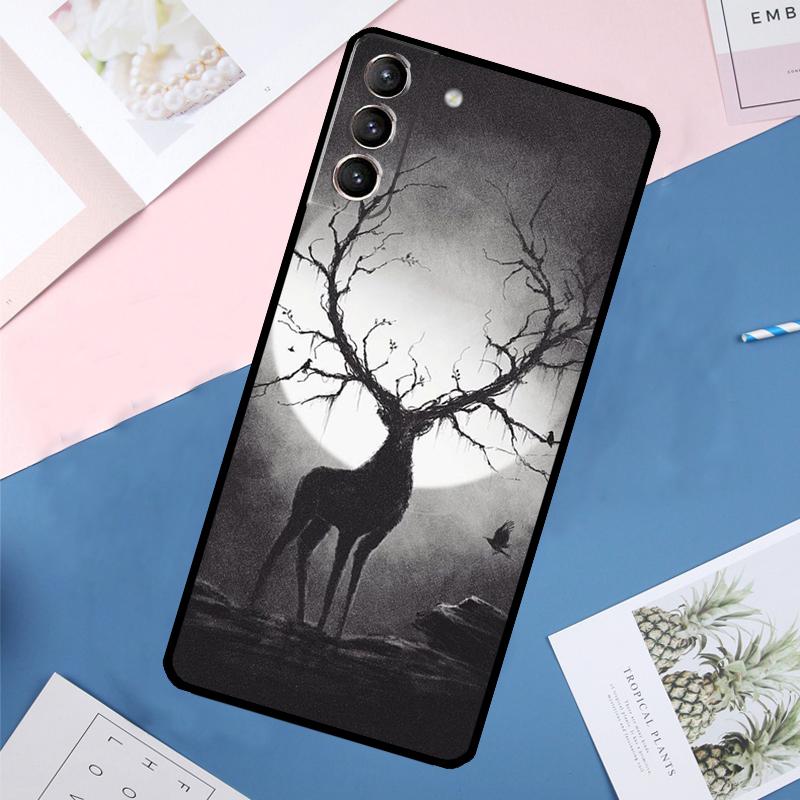 Чехол с оленем для Samsung Galaxy S24 Ultra S20 S21 S22 S23 S25 Ultra S9 S10 Plus S25 FE Задняя крышка
