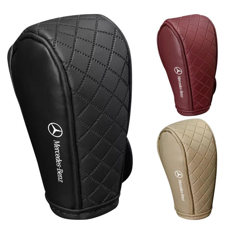 CRY1 1Pcs PU Leather Non-slip Wear-resistant Car Shift Handle Stickers For Mercedes Benz C400 C450 C160 C180 C200 C220 C250 C300 C350