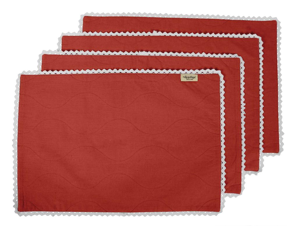 Vargottam Черный домашний декор хлопок гибкая двусторонняя ткань белые кружевные салфетки столовые коврики-набор из