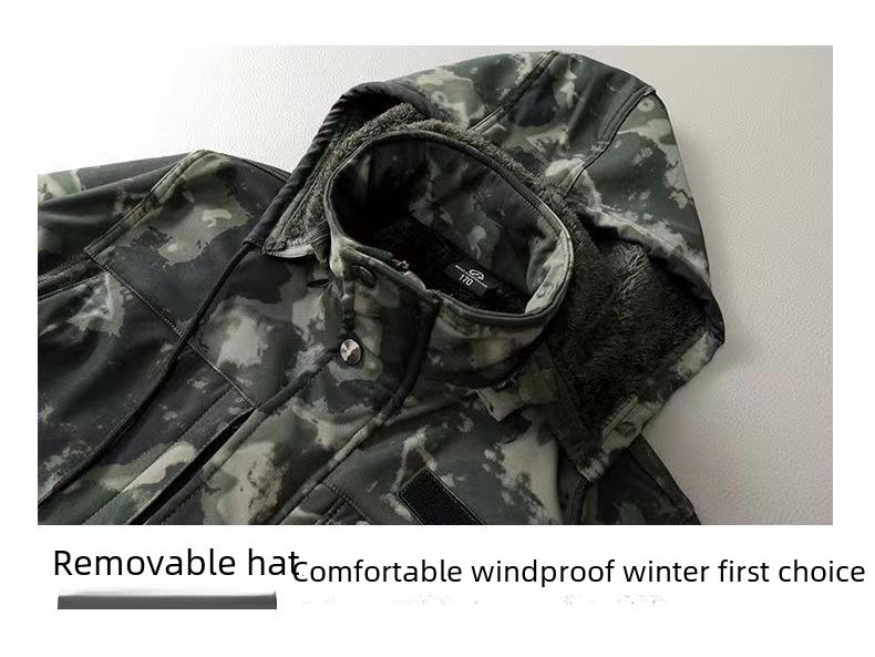 Утепленный камуфляжный рабочий костюм – прочный, морозостойкий, теплый из хлопка для осени/зимы