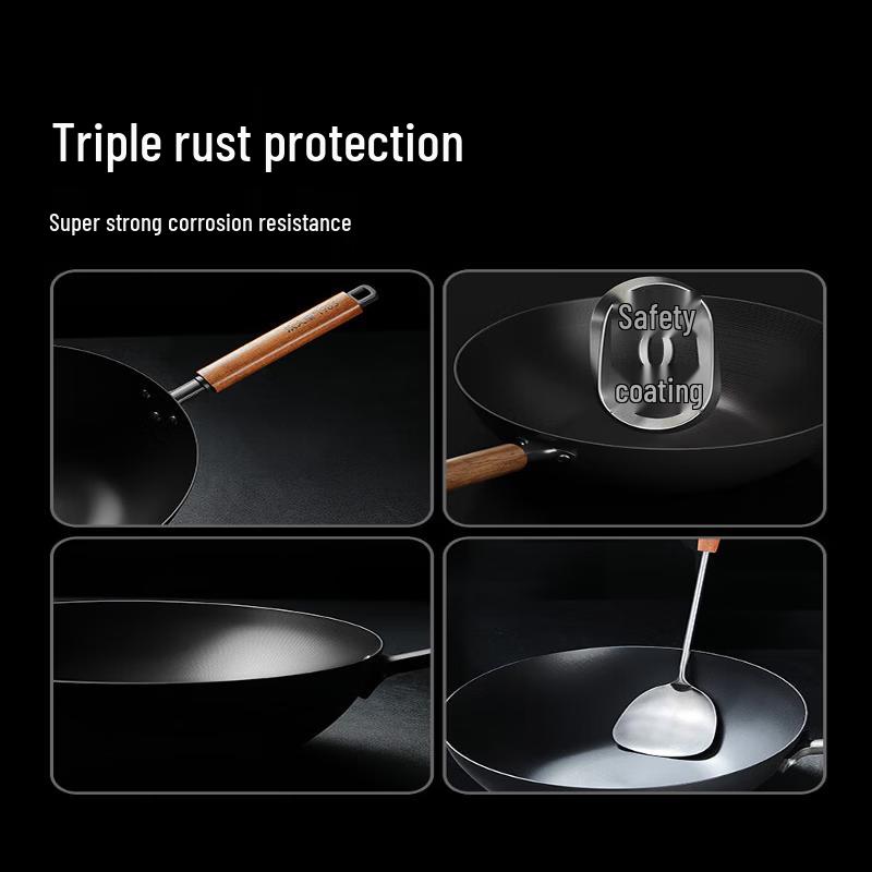 COOKER KING 32cm Non-Coated Iron Stir-Fry Wok