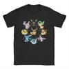 Pikachu CharUnisexder Bulbasaur Squirtle Kanto Circle Hipster TShirts Pure Cotton Tshirt for Unisex YK Retro Print Short Sleeve Tops
