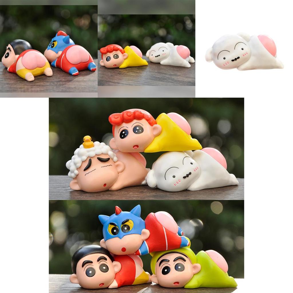 Crayon Shinchan Pvc Anime Figure Desk Ornament For Home Office Decor Special Characters Included