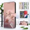 Магнитная книжка из кожи для Samsung Galaxy A03S A04S A05S A12 A13 A14 A15 A16 A25 A26 A35 A36 A55 A56 Расписной чехол-кошелек