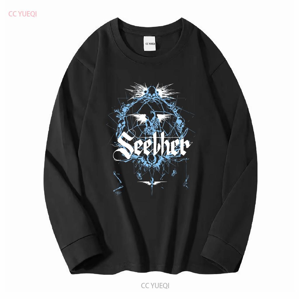 Seether T Shirt Cotton Black Size S to 5XL PM1197 vintage Washed Comfortable Unisex Slightly Stretched homme Versatile Casual