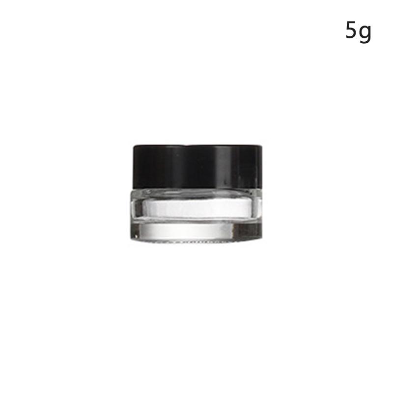 Plastic Empty Jars With Black Lids Canister Face Cream Container Storage Box Portable Travel Bottle Home Supply Makeup Tool