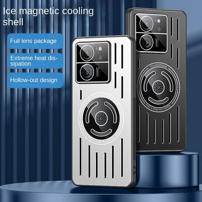 Чехол для Xiaomi Mi 13T Pro, Жесткий металлический, с теплоотводом, Магнитный, Ароматерапевтический, Защитная задняя крышка-чехол для Xiaomi Mi13T, Корпус