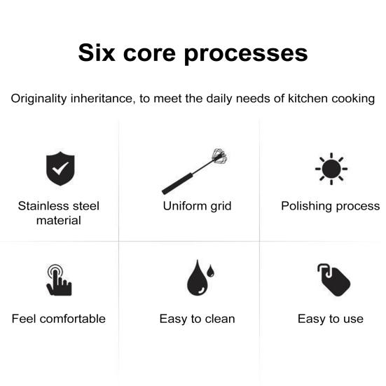 Полуавтоматический венчик для взбивания яиц из нержавеющей стали, антипригарный ручной миксер, инструмент для приготовления пищи на кухне, домашний ручной вращающийся шейкер-блендер