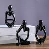 3 шт. Смоляная абстрактная статуэтка в стиле Мыслителя, коллекционная фигурка-скульптура для дома, офиса, книжной полки, декора рабочего стола