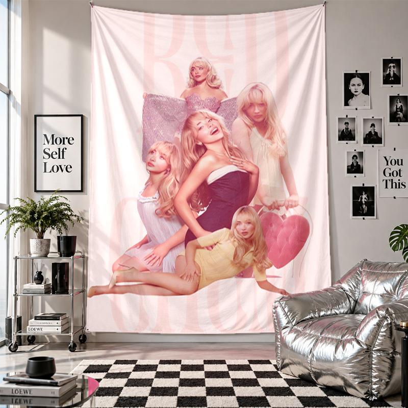 Wall TapestrySabrina Carpenter Art Hanging Cloth Decorative Background Cover for Room Decoration