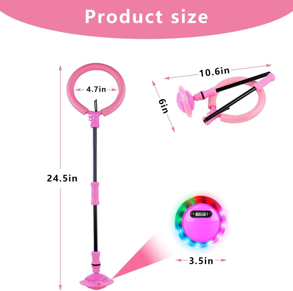 Детское светящееся кольцо для прыжков со счетчиком, светящееся маховое колесо, светящийся прыгающий мяч, складной мяч для прыжков через лодыжку, прыгающий мяч – спортивные игрушки для прыжков