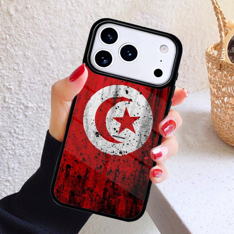 Чехол для телефона с символами звезды флага Туниса для iPhone 17 Air 16 15 14 13 12 11 Pro Max Plus
