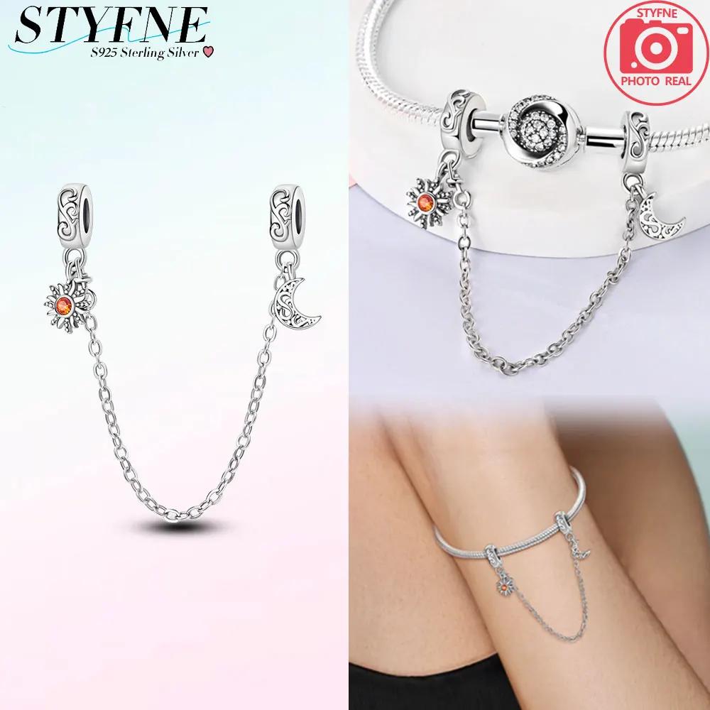 Шарм Медь Луна Звезда Лист Подходит Оригинал Новый Клипса-застежка Цепочка Безопасности Браслет Сделай Сам Для Женщины Девушки Ювелирные Изделия Изысканный Подарок