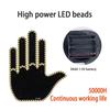 Funny Finger Gesture Lights Five Finger Shaped Glow Panel Signs Hand Lamp  Road Rage Signs