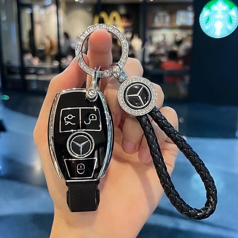 TPU чехол-оболочка для ключа автомобиля GLC GLB для Mercedes Benz AMG A B C E GL S GLA GLK CLS Класса W204 W205 W212 W176 W463 Брелок Аксессуары