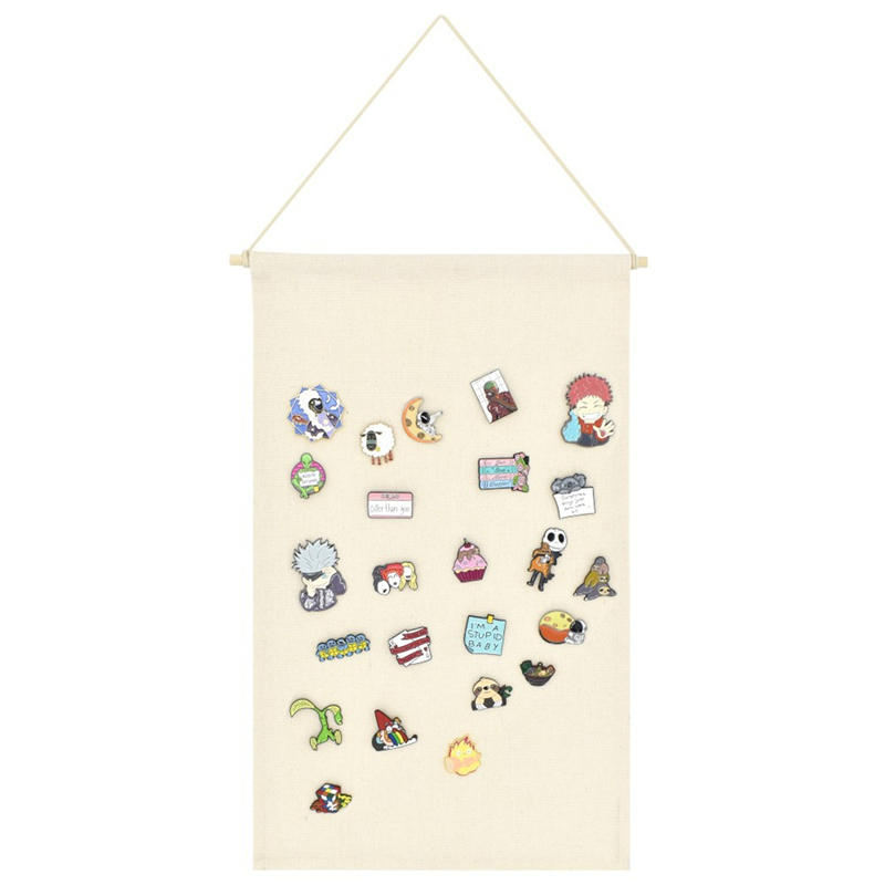 Badge Storage Display Cloth Hanging Flag Brooch Board Badge Organizer Holder