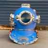 Blue Marine Diver Helmet Nautical Scuba Diving Decor Replica  Mark V Navy Helmet for Home  Collector Gift