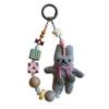 Short Bracelet Rabbit Phone Strap Bag Charm Beaded Phone Chain Mobile Phone Lanyard  Bag Keychains
