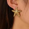 1pair Fashionable Elegant Delicate Starfish Stud Earrings